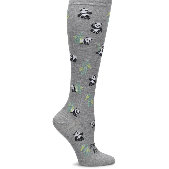 Women's Nursemates Compression Socks in "Save the Panda's"