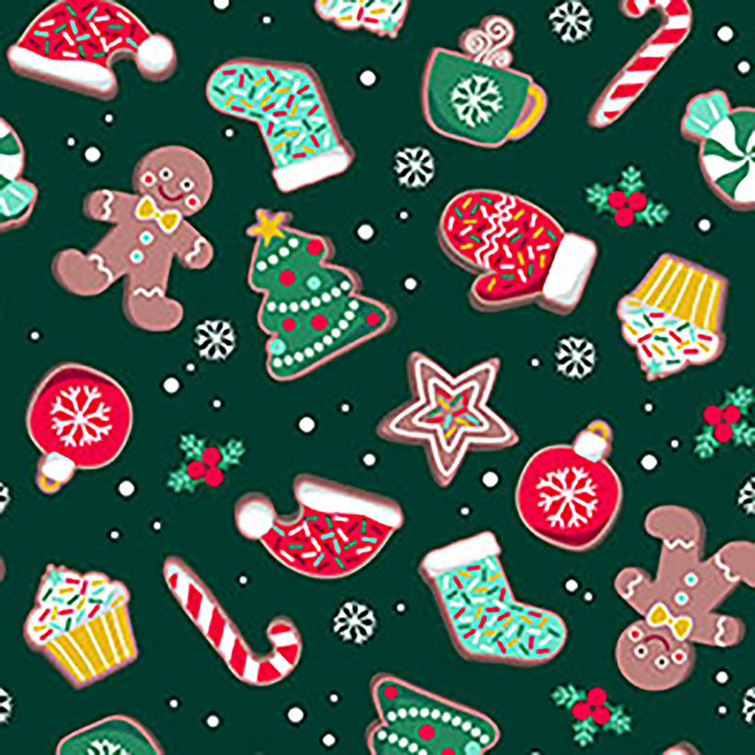 Women's Print V-Neck Top in WAITING FOR SANTA