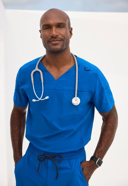 Barco One Men's 2 Pocket Ribbed V-neck Top