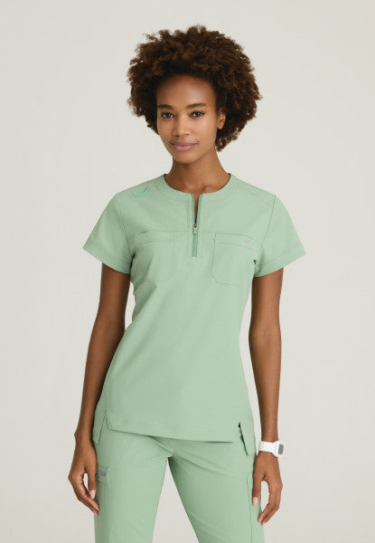 Trek 2-Pocket Rounded Neck Tuck-In Top Skechers™ by Barco Ripstop