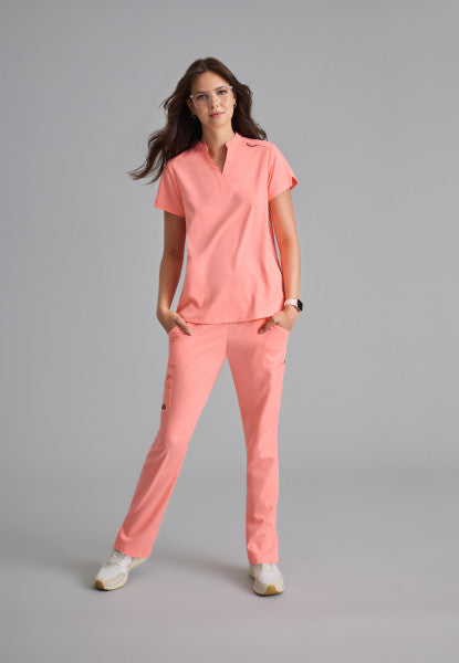 Women's Grey's Anatomy 2 Pocket Banded Collar "Avery" Top (Seasonal Colour Sale!!)