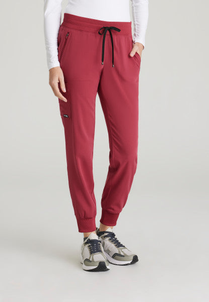 Women's Grey's Anatomy "Eden" Jogger in Regular Length (Maple Red)
