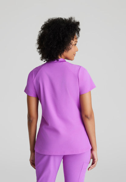 Barco One Women's 2 Pocket Banded Zip Collar "FLUX" Top