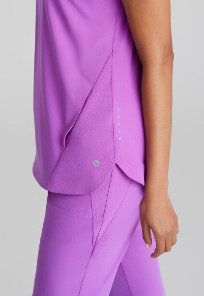 Barco One Women's 2 Pocket Banded Zip Collar "FLUX" Top