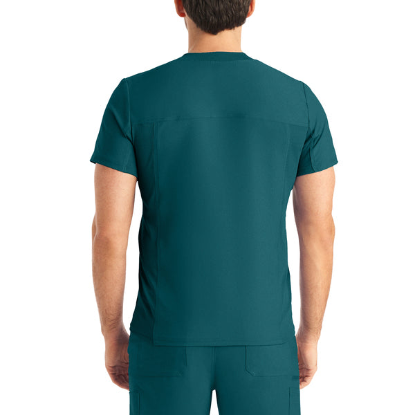 Men's LANDAU FORWARD 2-POCKET V-NECK SCRUB Top - BodyMoves Scrubs Boutique