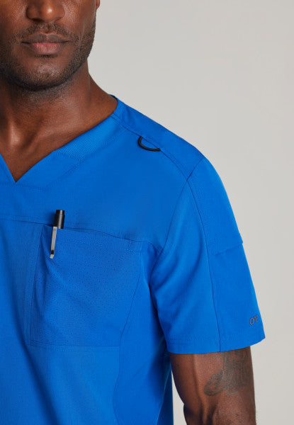 Barco One Men's 2 Pocket Ribbed V-neck Top