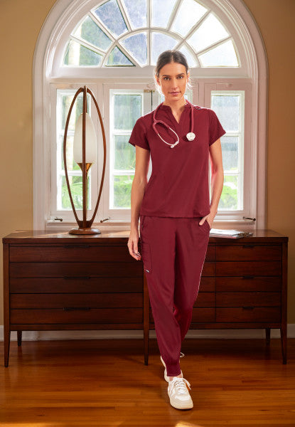 Women's Grey's Anatomy "Eden" Jogger in Regular Length (Maple Red)