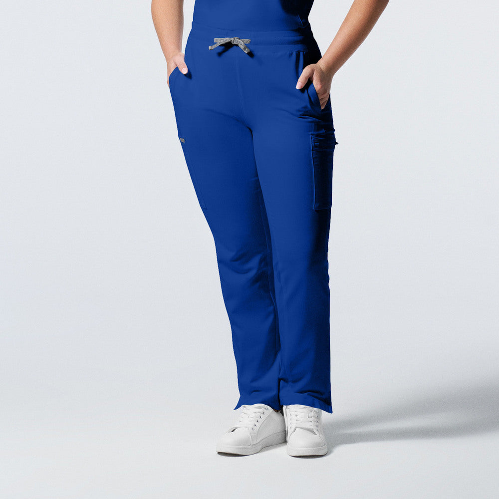 Women's Straight-Leg Cargo Scrub Pants (Petite Length)