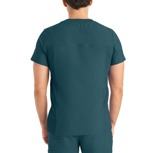 Men's LANDAU FORWARD 4-POCKET V-NECK SCRUB TOP - BodyMoves Scrubs Boutique