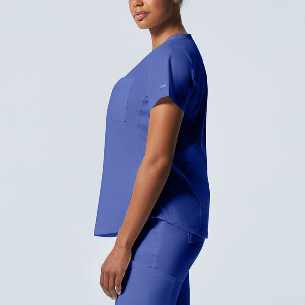 Women's 2-POCKET V-NECK SCRUB TOP - BodyMoves Scrubs Boutique