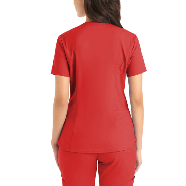 Women's 2-POCKET V-NECK SCRUB TOP