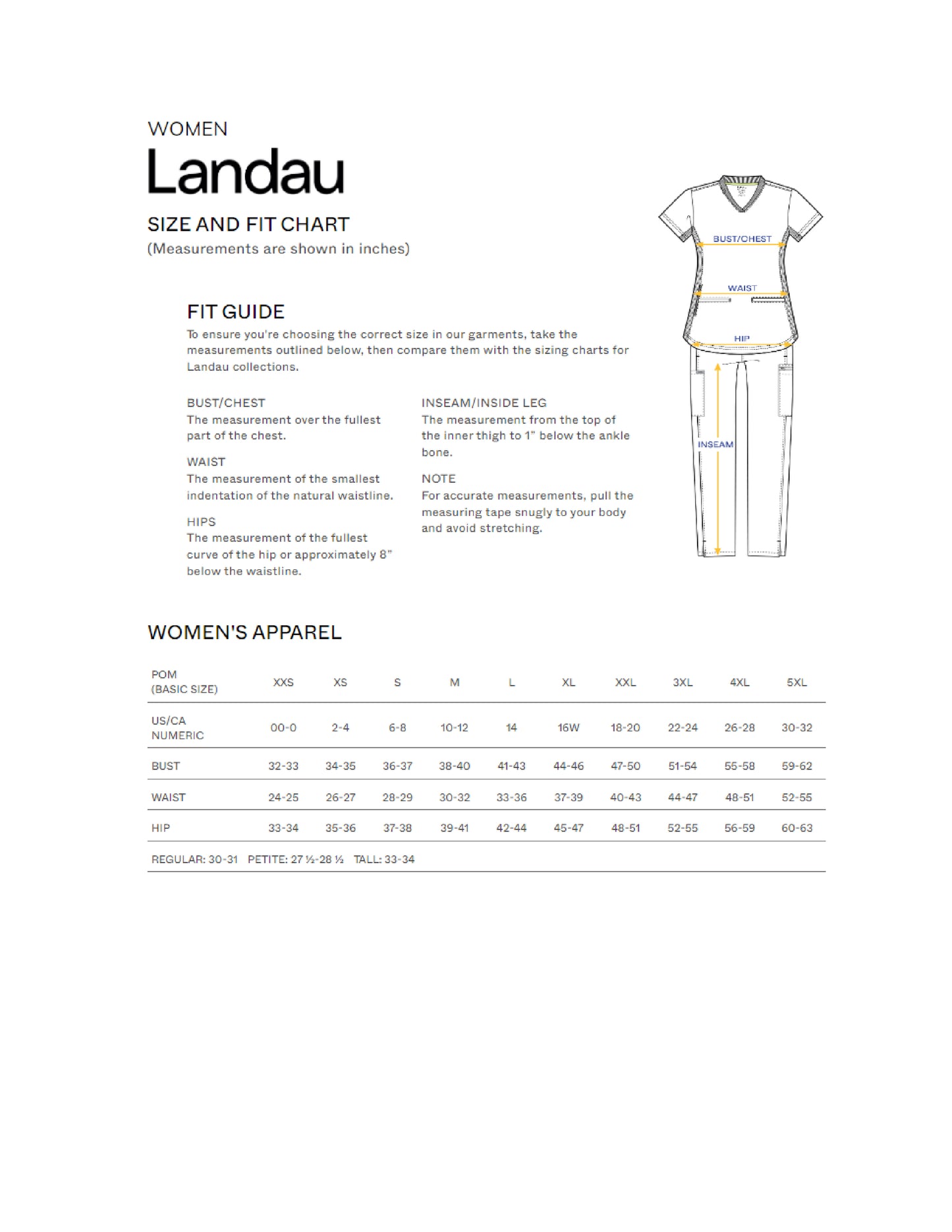 Women's Landau Forward V-Neck Tuck-In Scrub Top