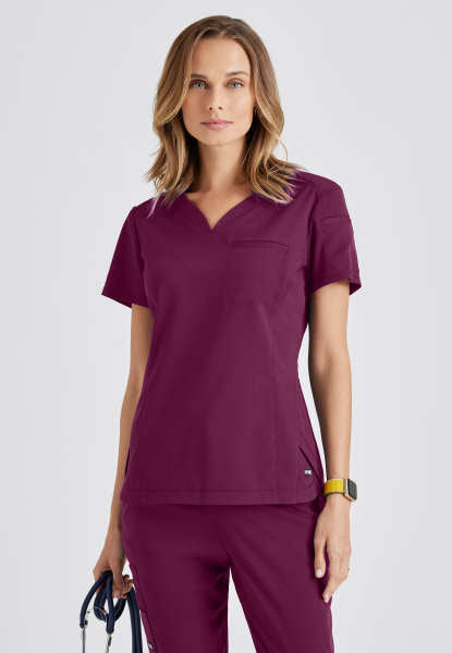 Grey's Anatomy Scrubs Spandex Stretch Capri Tuck In Top