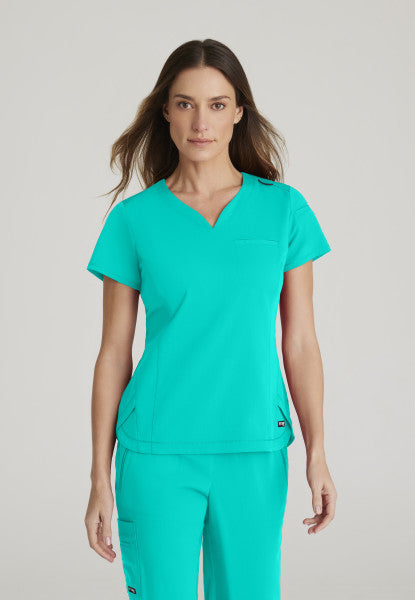 Grey's Anatomy Scrubs Spandex Stretch Capri Tuck In Top