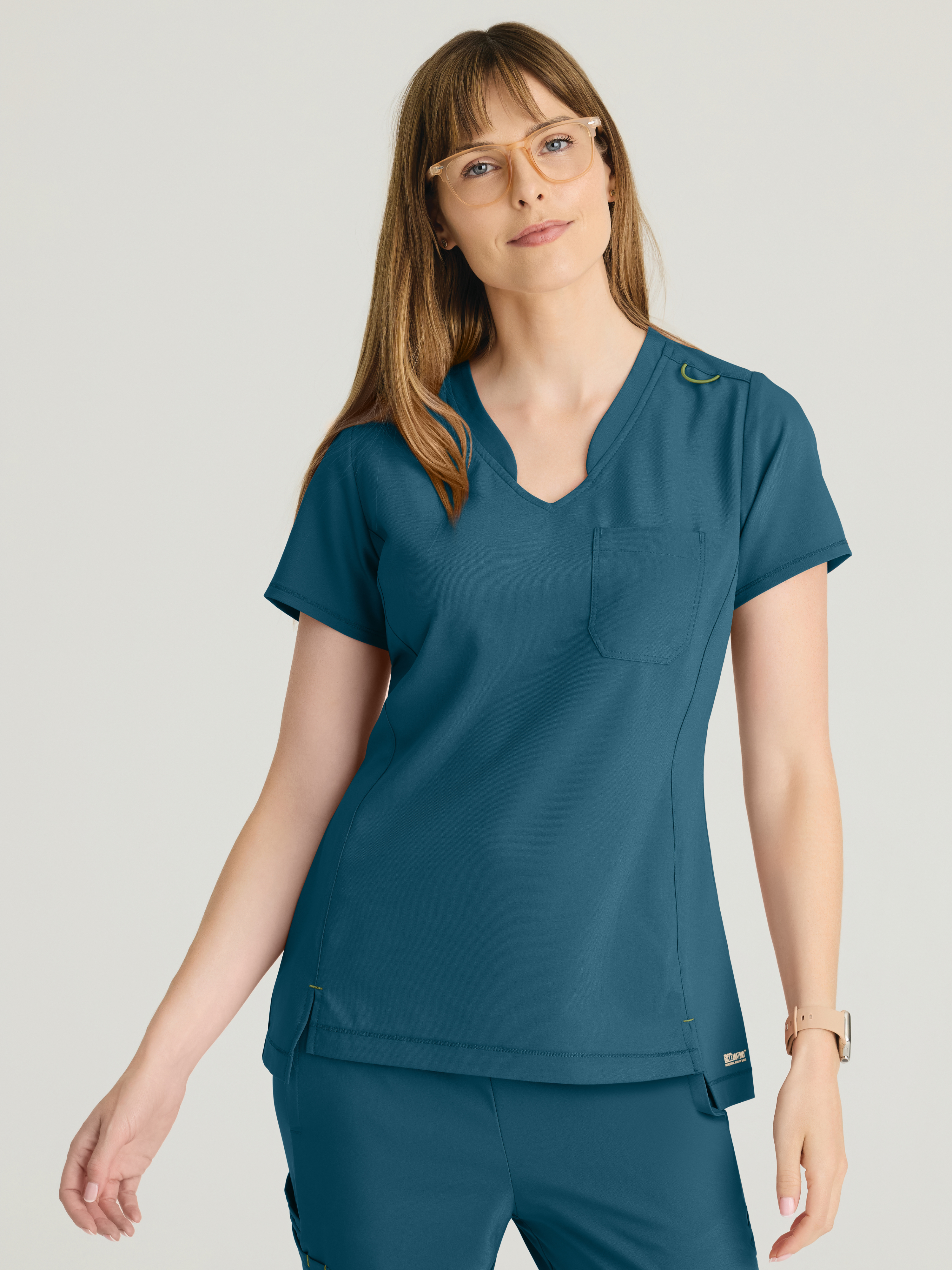Sway 1-Pocket Banded V-Neck Ciclo® Scrub Top Grey's Anatomy™ by BARCO® Evolve