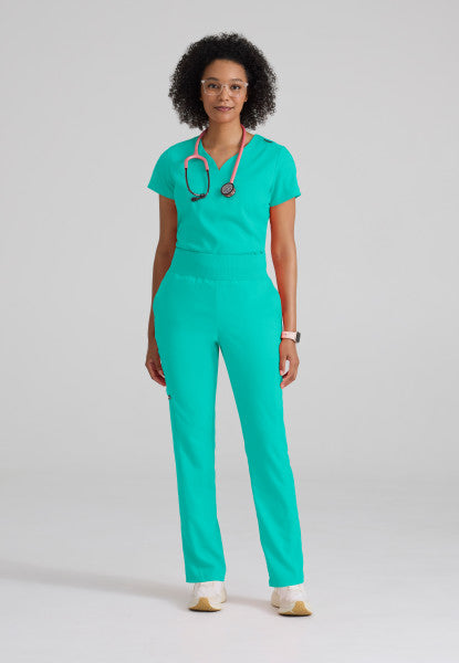 Grey's Anatomy Scrubs Spandex Stretch Capri Tuck In Top