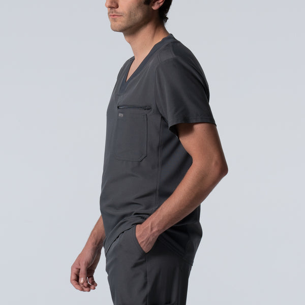 Men's LANDAU FORWARD 2-POCKET V-NECK SCRUB Top - BodyMoves Scrubs Boutique