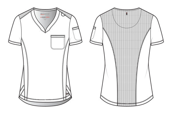 Grey's Anatomy Scrubs Spandex Stretch Capri Tuck In Top