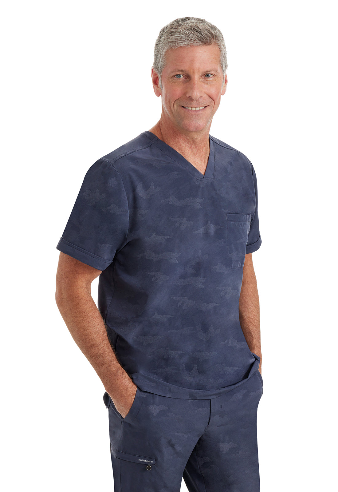Pewter Camo, medical scrubs Canada, quality medical uniforms Canada