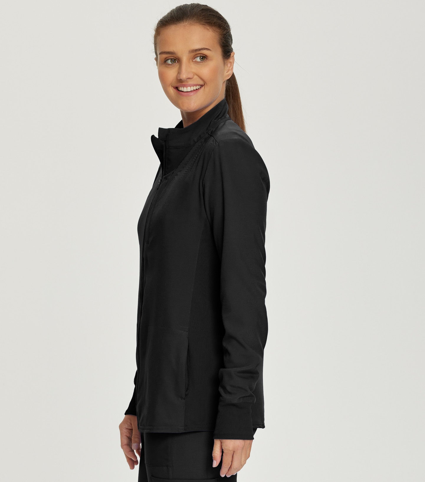 women's medical uniform tops, fashionable nurses uniforms, Women's Landau Forward Warm-Up Scrub Jacket