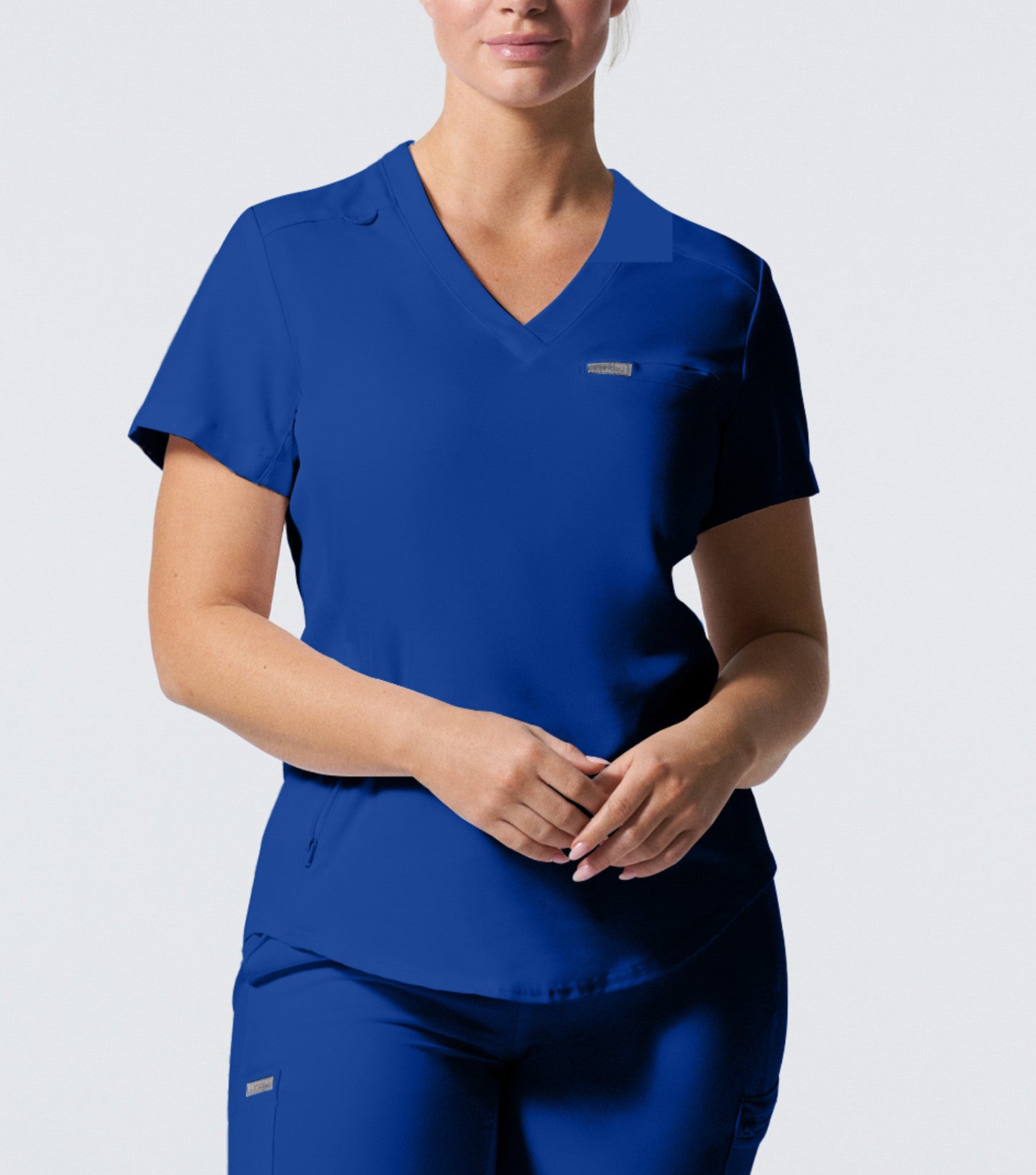 women's medical uniform tops, fashionable nurses uniforms, Women's Landau Forward 2-Pocket V-Neck Scrub Top