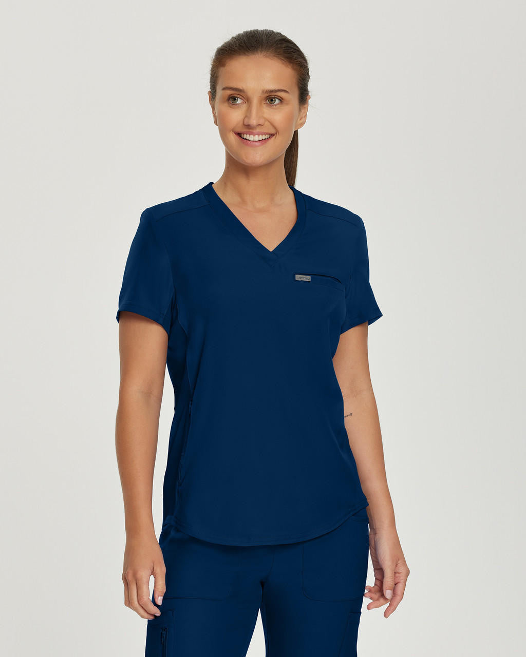 women's medical uniform tops, fashionable nurses uniforms, Women's Landau Forward 2-Pocket V-Neck Scrub Top