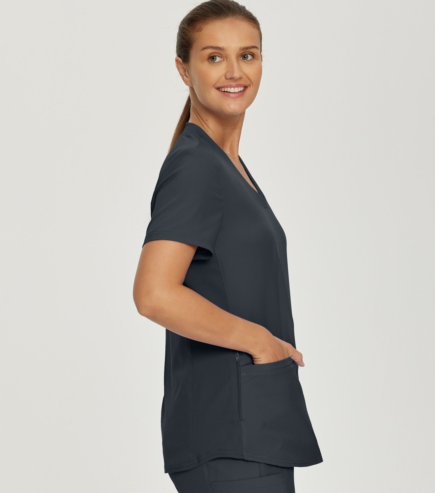 women's medical uniform tops, fashionable nurses uniforms, Women's Landau Forward 3-Pocket V-Neck Scrub Top